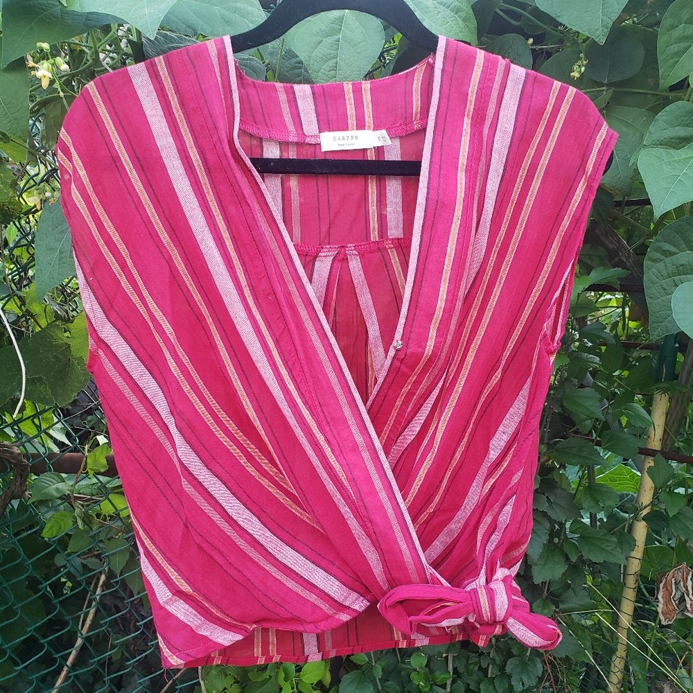 Harper Heritage Red Striped Sleeveless Crop Top